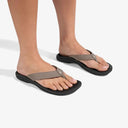 OluKai Ladies 'Ohana Warm Taupe Black Sandal