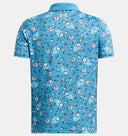 Under Armour Boys Ether Blue/Halo Gray Matchplay Printed Polo