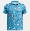Under Armour Boys Ether Blue/Halo Gray Matchplay Printed Polo