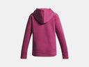Under Armour Girls Fushia Dusk/Black Rival Fleece Big Logo Print Fill Hoodie