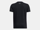Under Armour Boys Black Branded Novelty SS Tshirt