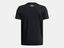 Under Armour Boys Black/White/Titan Grey Wordmark SS Tshirt