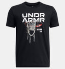 Under Armour Boys Black Hoops Net SS Tshirt