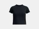 Under Armour Girls Black Rival Rib SS Tshirt