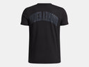Under Armour Boys Black/Downpour Grey College Crest Logo SS Tshirt