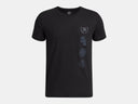 Under Armour Boys Black/Downpour Grey College Crest Logo SS Tshirt