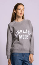 Pink Martini Ladies Airplane Mode III Grey Sweater
