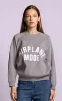 Pink Martini Ladies Airplane Mode III Grey Sweater