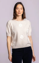 Pink Martini Ladies Beige Daisy Belle Sweater