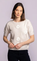 Pink Martini Ladies Beige Daisy Belle Sweater