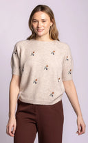 Pink Martini Ladies Beige Marcella Sweater