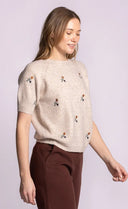 Pink Martini Ladies Beige Marcella Sweater