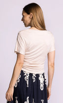 Pink Martini Ladies Biege Cindy SS Top