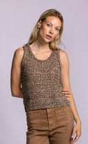 Pink Martini Ladies Brown Sancola Sweater Tank