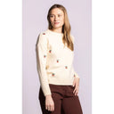 Pink Martini Ladies Off White Livingston Sweater