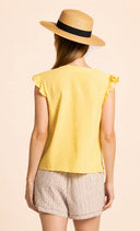 Pink Martini Ladies Yellow Lizzy Top