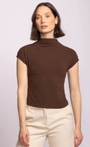 Pink Martini Ladies Brown Nicolas Top