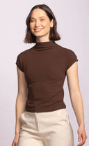 Pink Martini Ladies Brown Nicolas Top