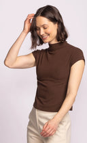 Pink Martini Ladies Brown Nicolas Top