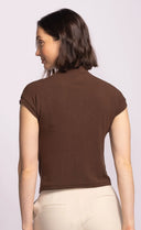 Pink Martini Ladies Brown Nicolas Top