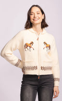 Pink Martini Ladies Beige Capella Sweater