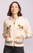 Pink Martini Ladies Beige Capella Sweater