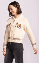 Pink Martini Ladies Beige Capella Sweater