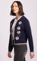 Pink Martini Ladies Navy Hermosa Sweater