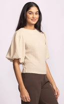 Pink Martini Ladies Beige Lita Top