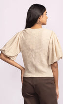 Pink Martini Ladies Beige Lita Top