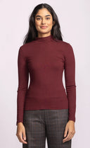 Pink Martini Ladies Burgundy Vienna Top