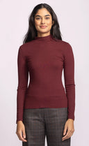 Pink Martini Ladies Burgundy Vienna Top