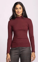 Pink Martini Ladies Burgundy Vienna Top