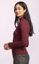Pink Martini Ladies Burgundy Vienna Top