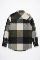 Point Zero Men's Bonded Check Pattern Leaf Shirt Jacket