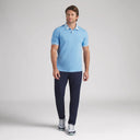 Puma Golf Men's Modalon Floral Rib Team Light Blue/Warm White Golf Polo