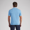 Puma Golf Men's Modalon Floral Rib Team Light Blue/Warm White Golf Polo