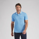 Puma Golf Men's Modalon Floral Rib Team Light Blue/Warm White Golf Polo