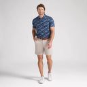 Puma Golf Men's Mattr Deco Deep Navy/Mint Jelley Golf Polo