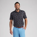 Puma Men's Cloudspun Argyle Bloom Puma Black/Rose Blossom Golf Polo
