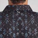 Puma Men's Cloudspun Argyle Bloom Puma Black/Rose Blossom Golf Polo