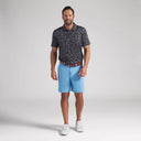 Puma Men's Cloudspun Argyle Bloom Puma Black/Rose Blossom Golf Polo