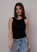 RD Style Second Skin Ladies Ralyn Black Tank Top w/Built In Bra