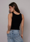 RD Style Second Skin Ladies Ralyn Black Tank Top w/Built In Bra