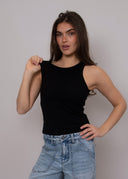 RD Style Second Skin Ladies Ralyn Black Tank Top w/Built In Bra