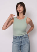 RD Style Second Skin Ladies Ralyn Ivy Green Tank Top w/Built in Bra