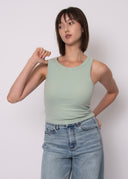 RD Style Second Skin Ladies Ralyn Ivy Green Tank Top w/Built in Bra