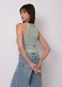 RD Style Second Skin Ladies Ralyn Ivy Green Tank Top w/Built in Bra