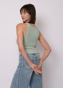 RD Style Second Skin Ladies Ralyn Ivy Green Tank Top w/Built in Bra