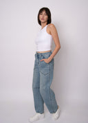 RD Style Second Skin Ladies Ralyn White Tank Top w/Built In Bra